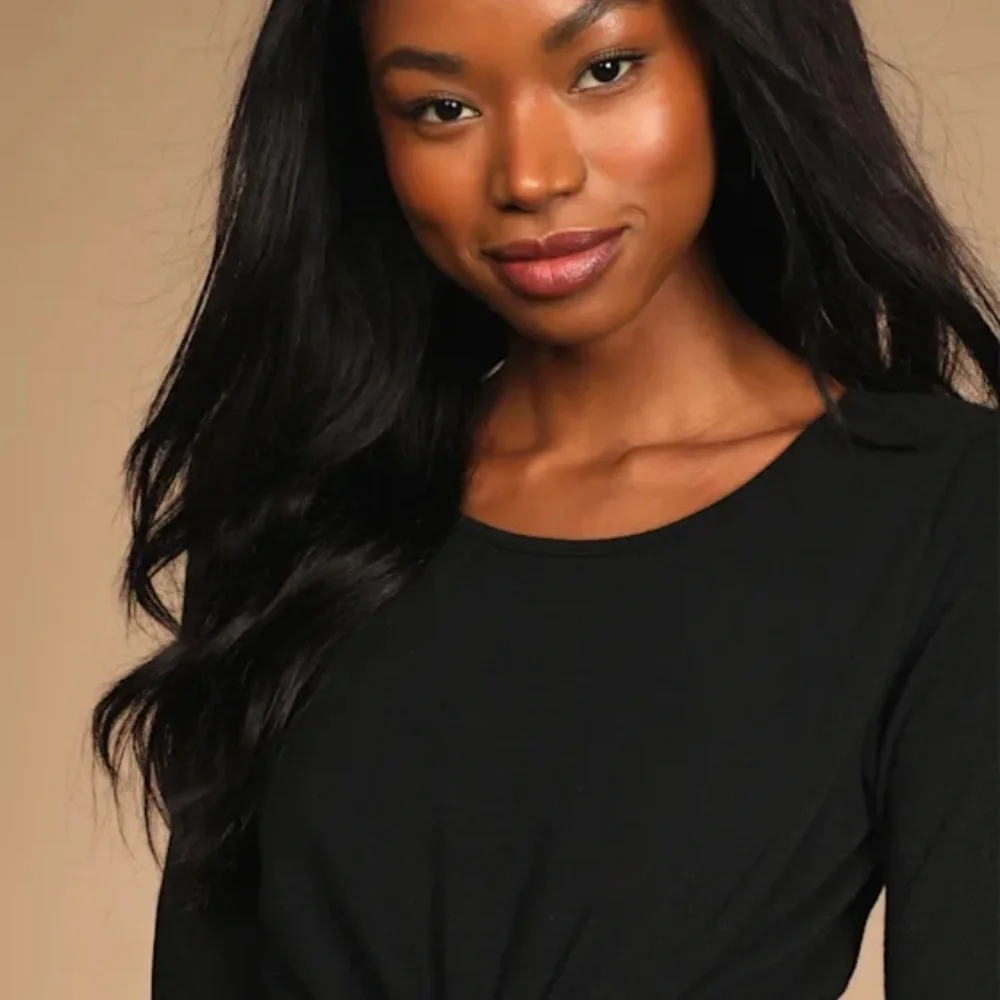 Lulu's Black Long Sleeve Wide Leg Cutout Jumpsuit XL